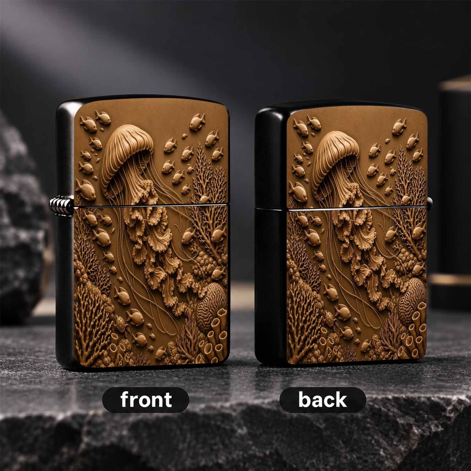 English: Embossed Jellyfish Pa - Marine Coral ulasan dan harga