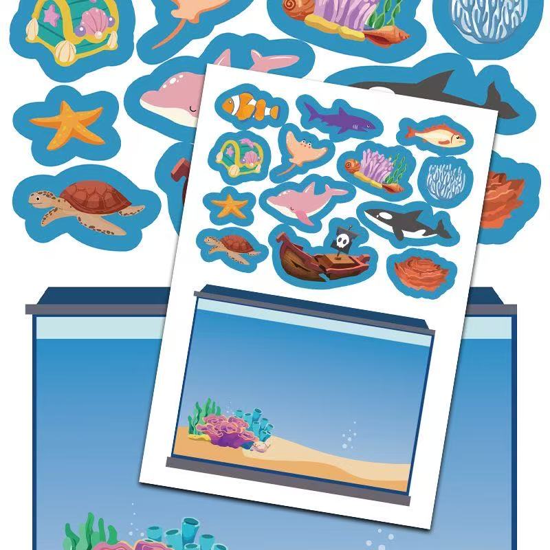 8PCS Lucky Fish Tank Puzzle St - Marine Fish Tank ulasan dan harga