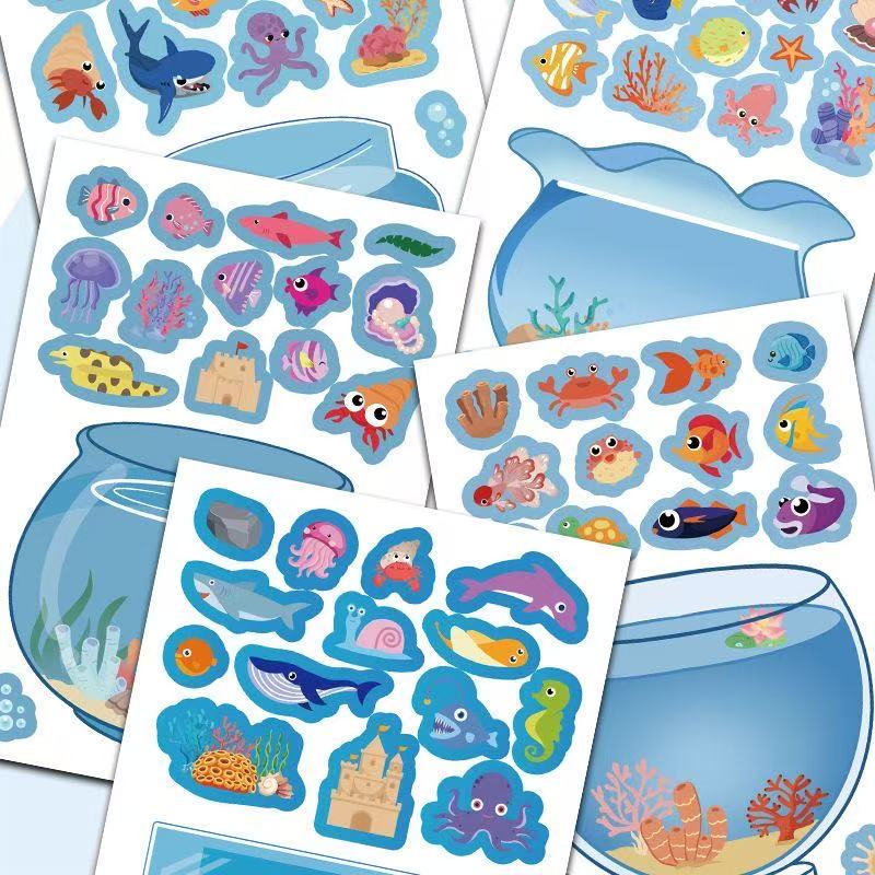 8PCS Lucky Fish Tank Puzzle St - Marine Fish Tank ulasan dan harga