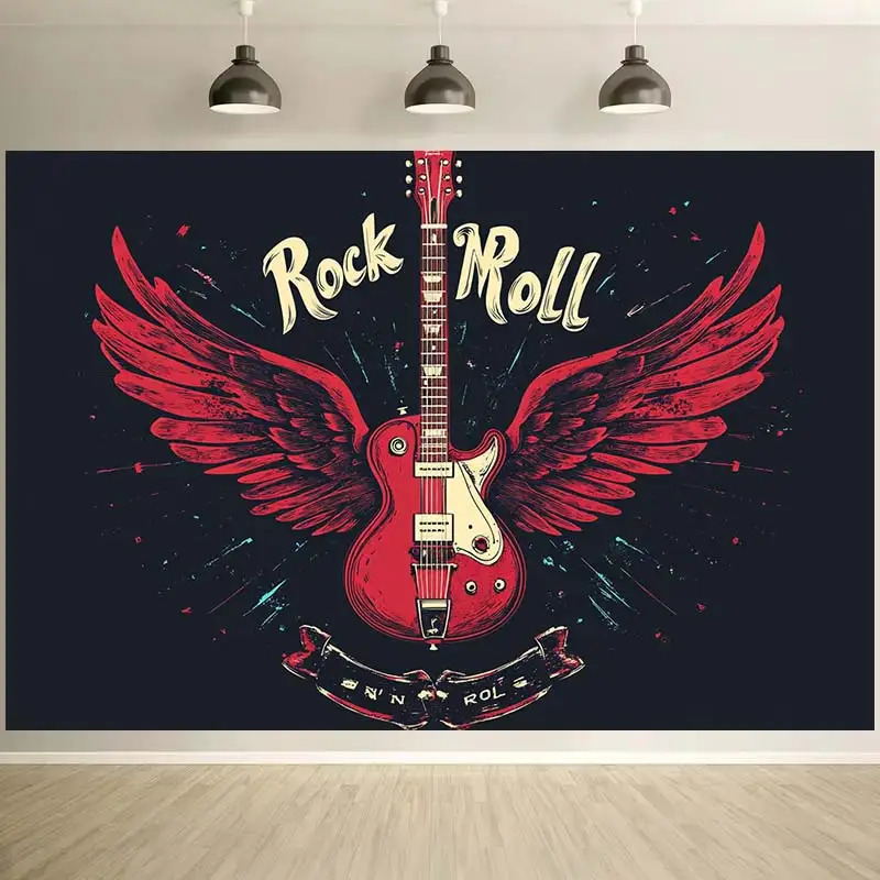 Rock and Roll Guitar Tapestry  - Live Rock ulasan dan harga
